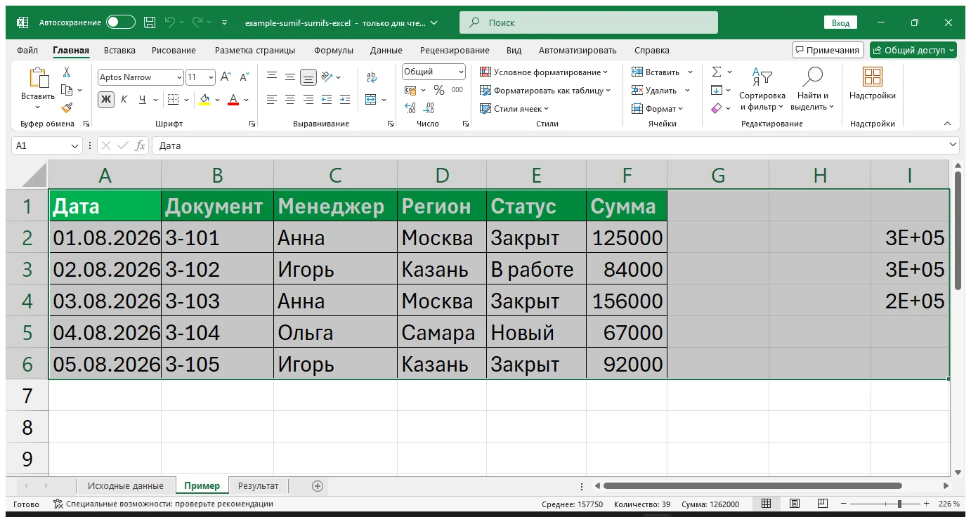СУММЕСЛИ и СУММЕСЛИМН в Excel на практических примерах